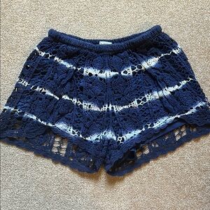 Hyku Navy Blue Lace Summer Shorts